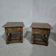 Super Pair Oak Lamp Tables