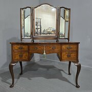 Super Serpentine Burr Walnut Dressing Table