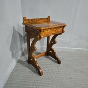 Superb Burr Walnut Console Hall Table