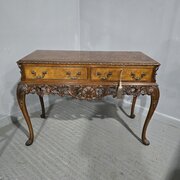 Superb Burr Walnut Side Table Console