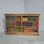 Superb Golden Oak Open Adjustable Library Bookcase