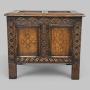 Very Small Oak Inlaid Coffer
