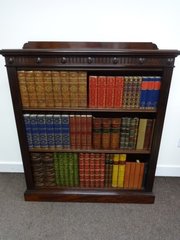Victorian Mahogany Open Bookcase, Bookshelves.