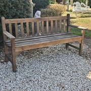 Weathered Teak Garden Bench