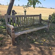 Well Weathered Teak Garden Bench