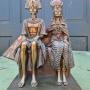Bronze Pharaoh and Isis statue