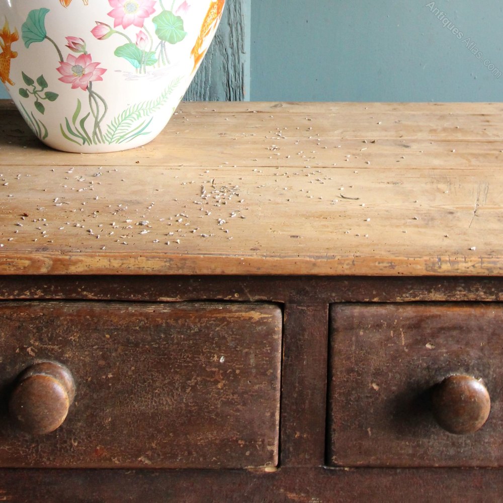 Yorkshire Pine Dairy Table In Original Paint Antiques Atlas