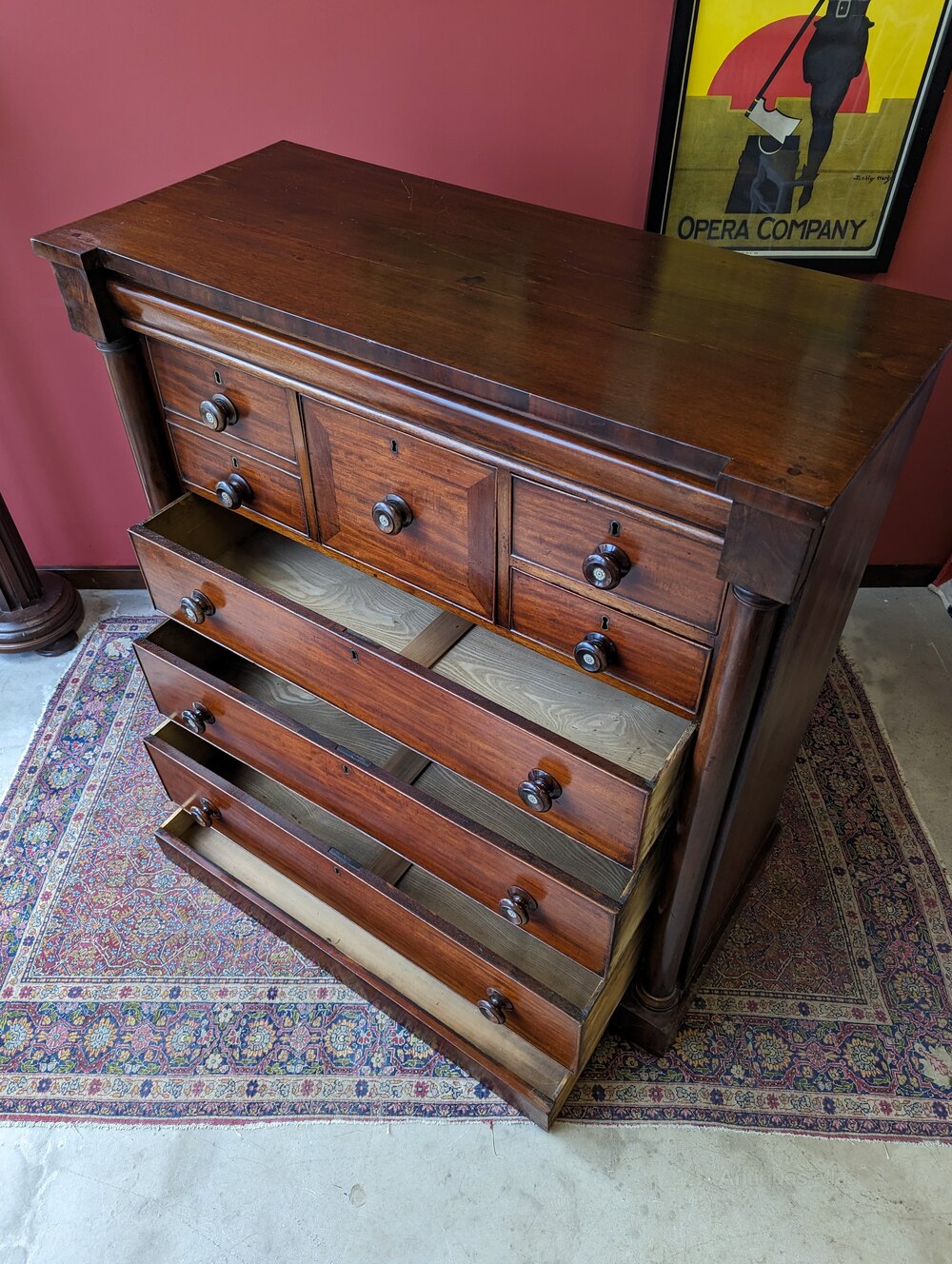 19th Century Mahogany Scotch Chest Of Drawers Antiques Atlas