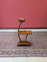 Antique 1920’s Art Deco Oak Smoker’s Stand Table