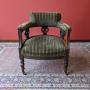 Antique Art Nouveau Mahogany Tub Chair Armchair
