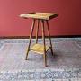 Antique Arts & Crafts Square Two Tier Side Table 