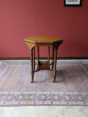 Antique Edwardian Arts & Crafts Octagonal Table
