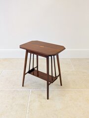 Antique Edwardian Inlaid Mahogany Occasional Table