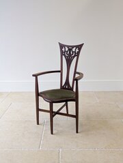 Antique Edwardian Mahogany Elbow Chair c1910