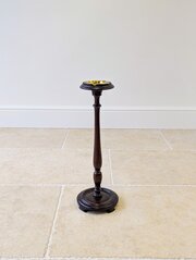 Antique Edwardian Mahogany Pedestal Smoking Stand