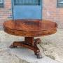 Antique Georgian Mahogany Drum Table / Rent Table