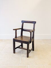 Antique Georgian Oak Vernacular Armchair C.1800