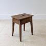 antique oak stool  vintage oak stool