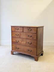 Antique Late Georgian Satin Birch Chest Of Drawers