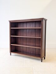 Antique Late Victorian Mahogany Open Bookcase