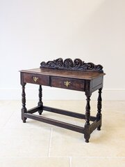 Antique Late Victorian Oak Side Table C.1890