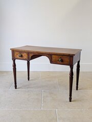 Antique Regency Mahogany Kneehole Writing Table