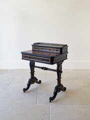 Antique Victorian Ebonised Bonheur Du Jour C.1870