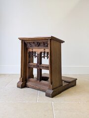 Antique Victorian Gothic Revival Oak PrieDieu