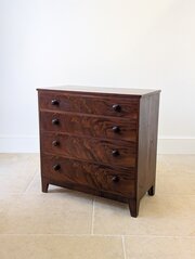 Antique Victorian Mahogany Small Chest Of Drawers