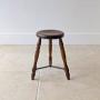 Antique Victorian Oak Three-Legged Country Stool