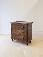 Antique Victorian Scumbled Pine Chest Of Drawers