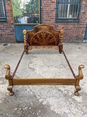 Antique Victorian Walnut Double Bed