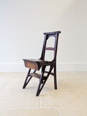 Arts And Crafts Metamorphic Library Chair / Steps