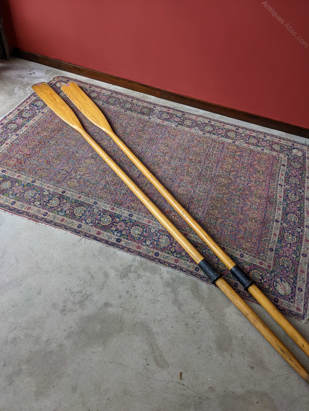 Antiques Atlas Authentic Vintage Pair Of Long Wooden Boat Oars