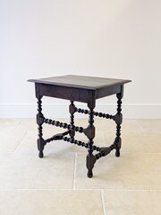 Charles II Oak Bobbin-Turned Side Table C.1680