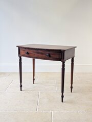 Early 19thC Mahogany Bow-Front Writing Table