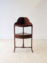 Edwardian Sheraton Revival Mahogany Corner Table