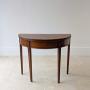 George III Mahogany Demi-Lune Fold-over Tea Table