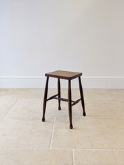 Georgian Elm And Ash Country Stool