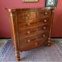 Antique 19thC Flame Mahogany Scotch Chest of Drawers