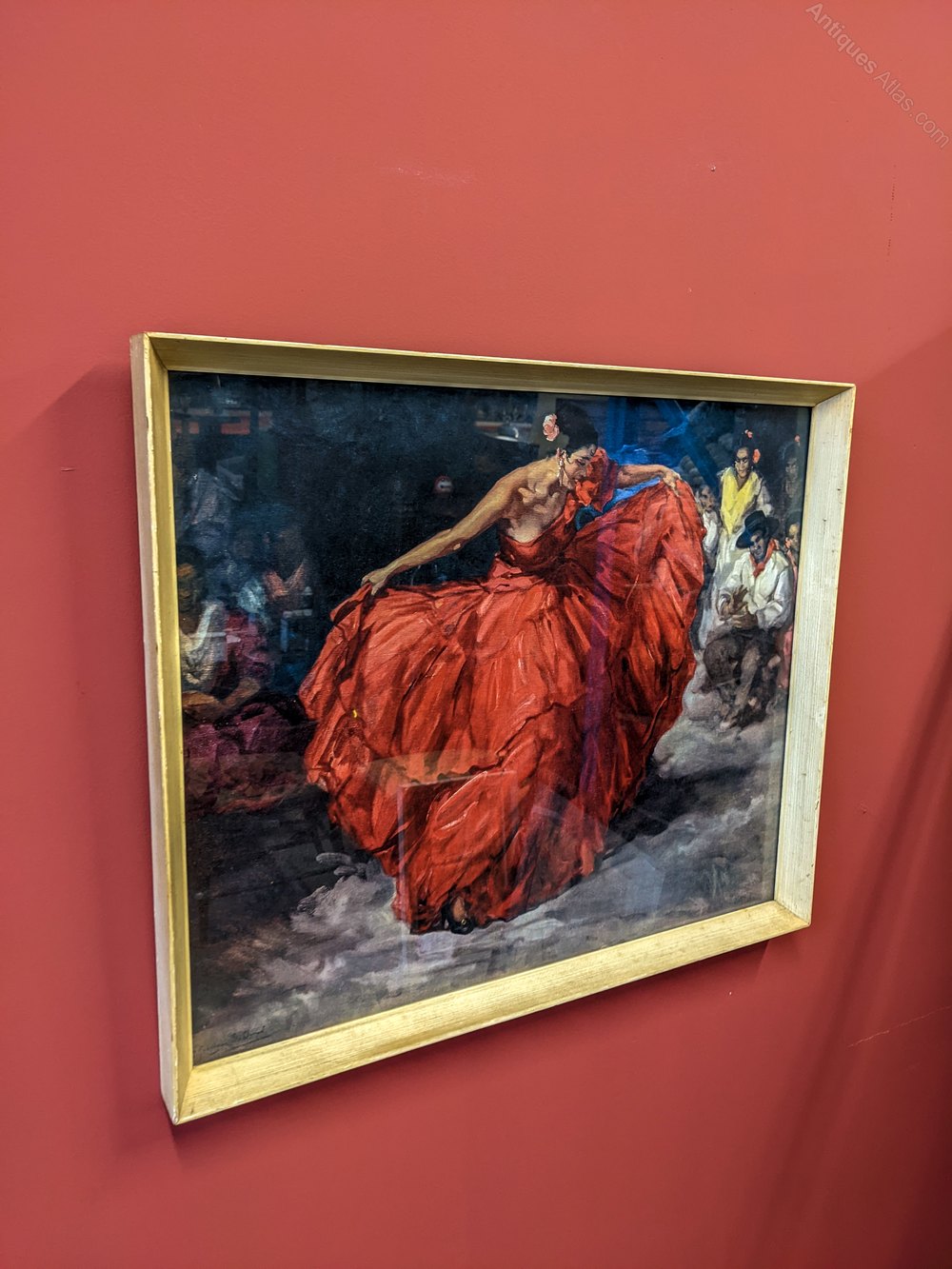 Antiques Atlas Mid Century Vintage Red Dress Framed Print