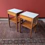 Pair of teak tables