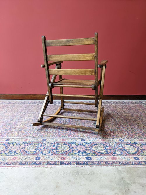 Rare Antique Folding Childs Rocking Chair Antiques Atlas