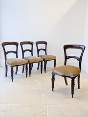 Set Of Four Victorian Mahogany Dining Chairs