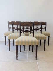 Set Of Six Antique Regency Mahogany Dining Chairs