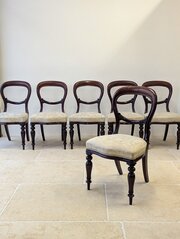 Set Of Six Victorian Mahogany Dining Chairs C.1860