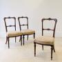 Set of Three Victorian Mahogany Side Chairs