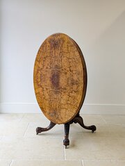 Victorian Burr Walnut Tilt-Top Centre Table