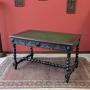 Victorian Carved Oak Writing Table by Heals