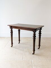 Victorian Converted Burr Walnut Writing Table